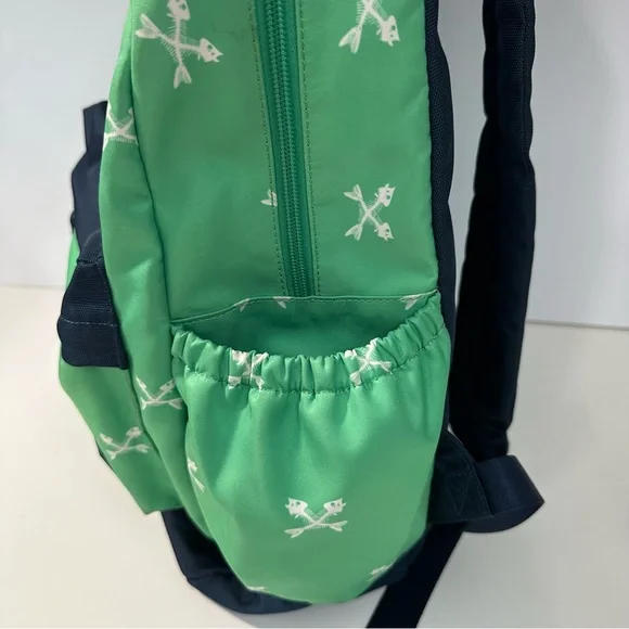 Vineyard Vines Martha’s Vineyard Fishbones Green Blue Backpack - Picture 7 of 13